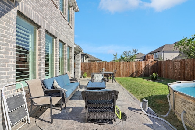 view of patio / terrace featuring an outdoor hangout area