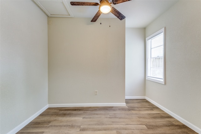 unfurnished room featuring light hardwood / wood-style flooring