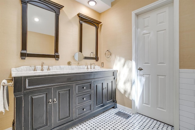 bathroom featuring vanity