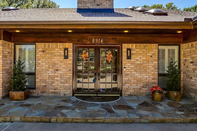 entrance to property with french doors