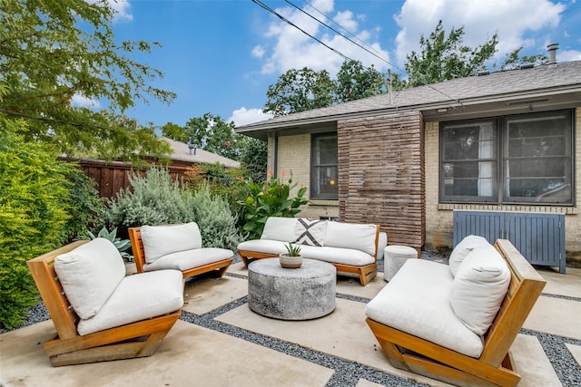 view of patio featuring outdoor lounge area