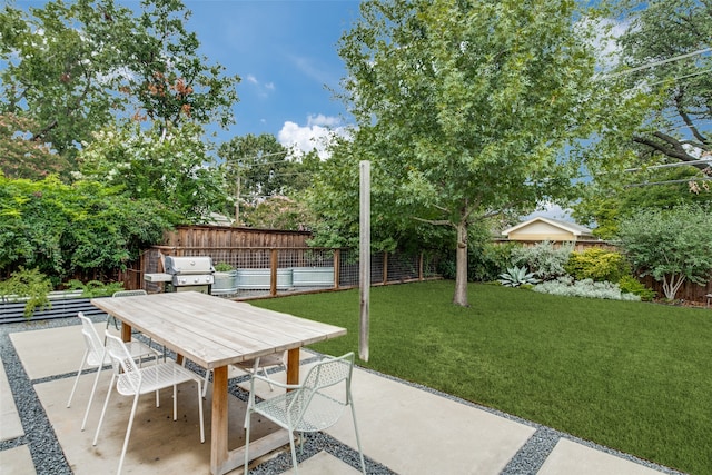 view of patio / terrace with a grill