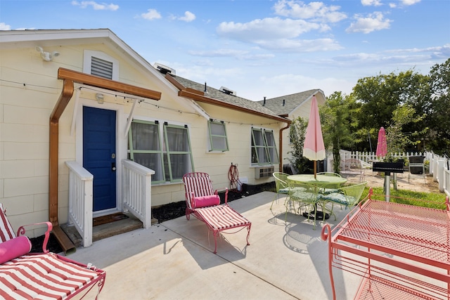 view of patio with cooling unit