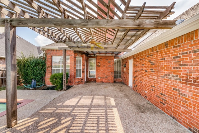 view of patio / terrace with a pergola