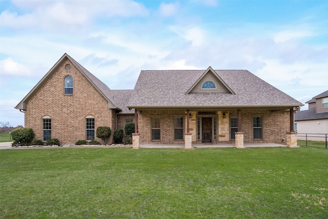 view of front of property with a front yard