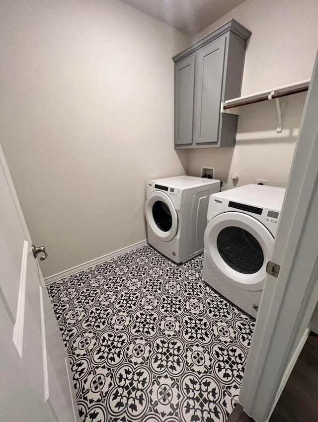 2000 Stinnet St, Anna, TX 75409 - washroom with separate washer and dryer, baseboards, and cabinet space