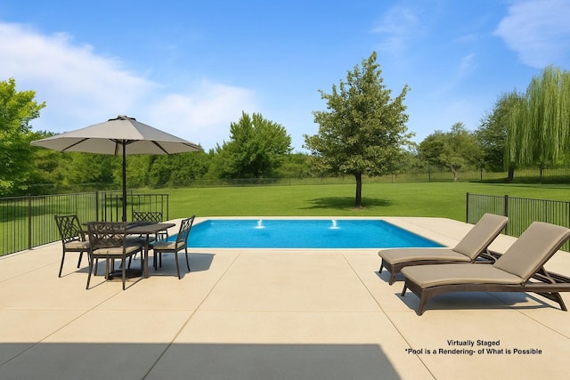 115 Aurora Vista Trl, Aurora, TX 76078 - view of swimming pool with a patio and outdoor dining area