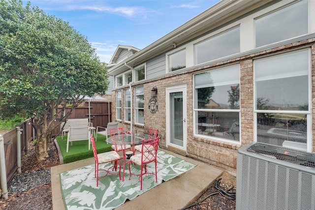 view of patio / terrace with central AC