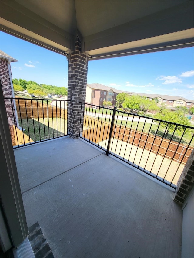 view of balcony