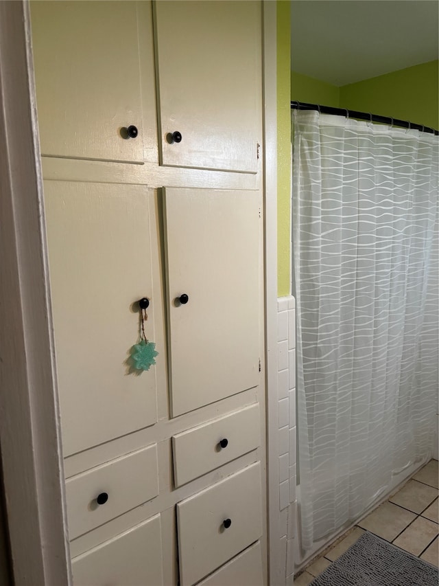 details with tile patterned flooring