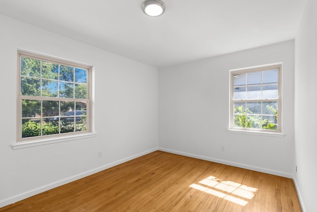 empty room featuring light hardwood / wood-style floors