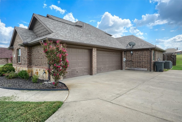 view of home's exterior featuring a garage