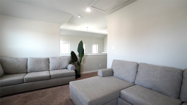 view of carpeted living room