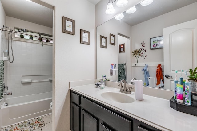 5204 Balsam Dr, Mckinney, TX 75071 - full bath with tile patterned flooring, vanity, toilet, and bathing tub / shower combination