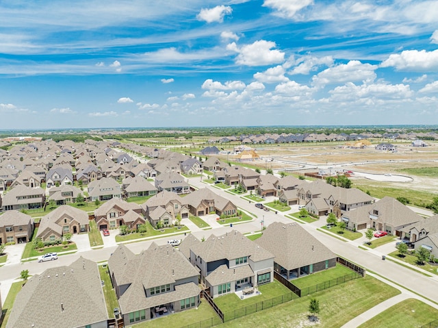 drone / aerial view with a residential view