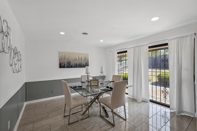 view of dining area