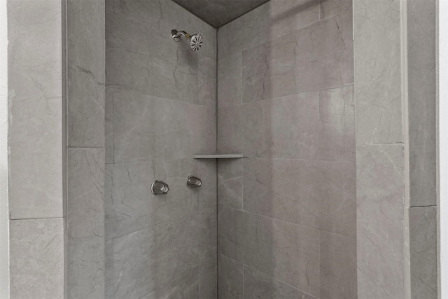 room details with a tile shower