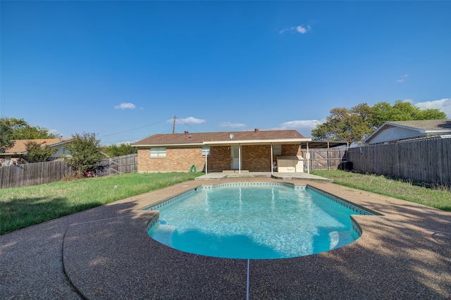 view of pool featuring a patio area