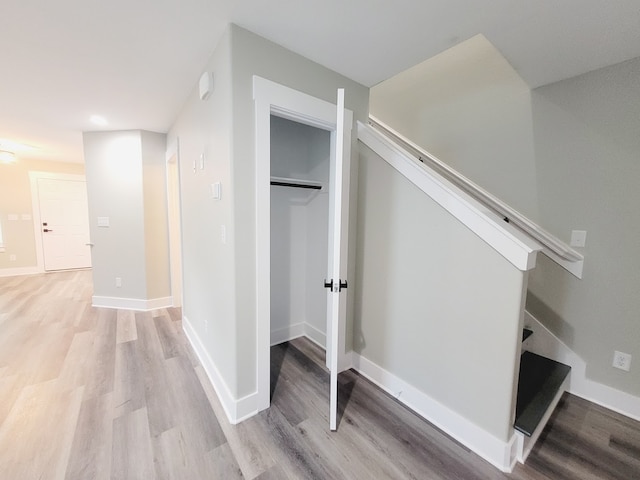 interior space featuring light wood-type flooring