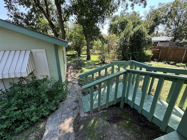 exterior space with a wooden deck