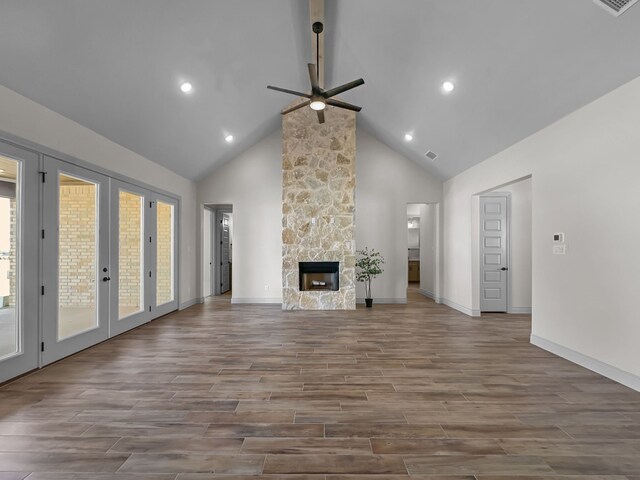 bathroom featuring plus walk in shower and tile patterned flooring