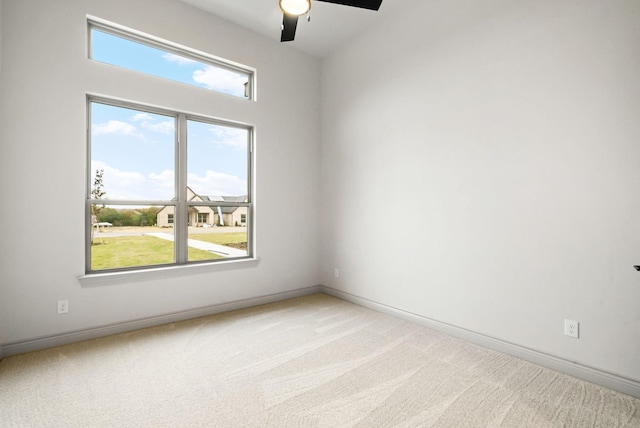 195 Coalson Xing, Azle, TX 76020 - empty room featuring light colored carpet, a ceiling fan, and baseboards