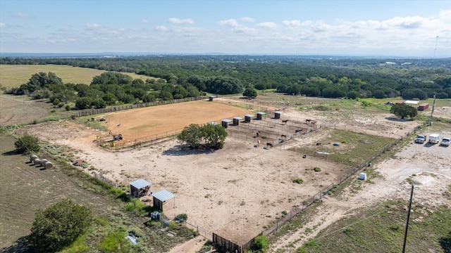 drone / aerial view featuring a rural view