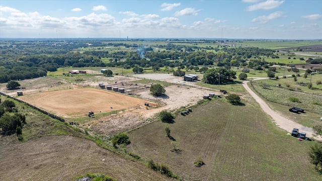 drone / aerial view with a rural view