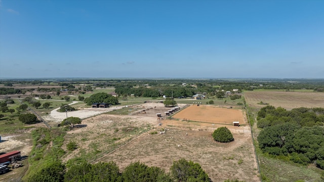 aerial view featuring a rural view