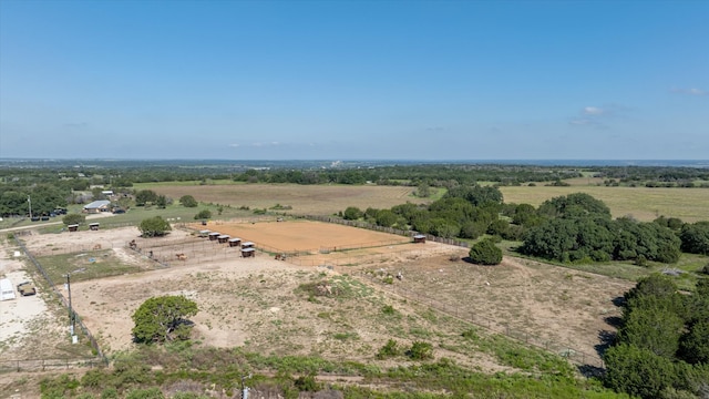 drone / aerial view with a rural view