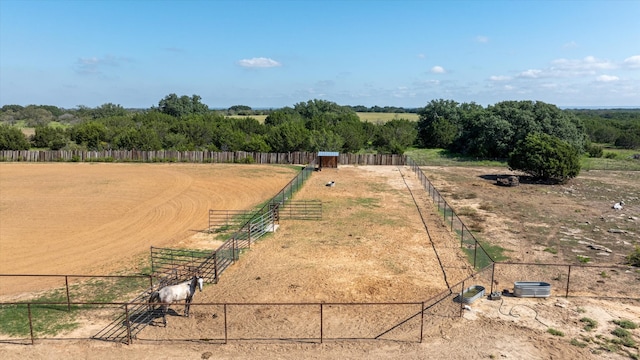 bird's eye view featuring a rural view