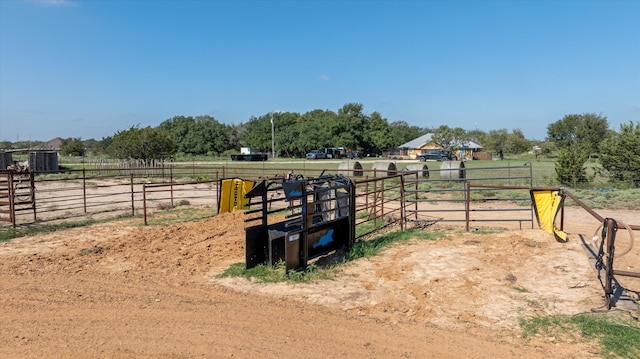 view of yard featuring a rural view