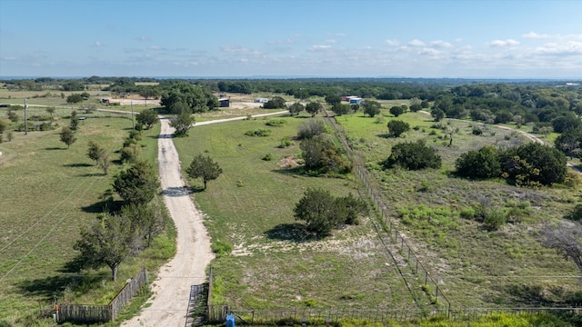 drone / aerial view featuring a rural view