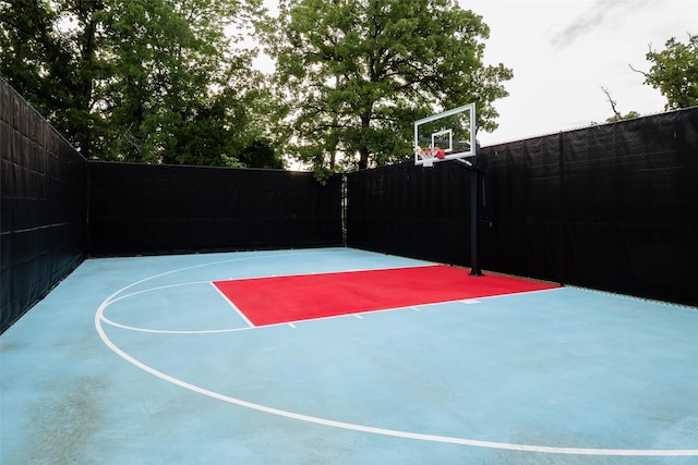 view of basketball court