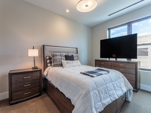 view of carpeted bedroom