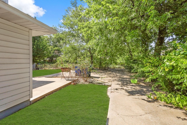 view of yard featuring a patio