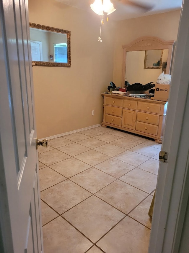 unfurnished bedroom featuring light tile patterned floors