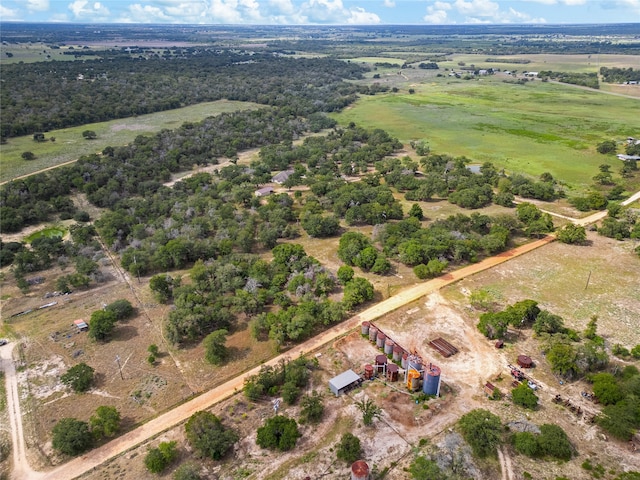 aerial view with a rural view