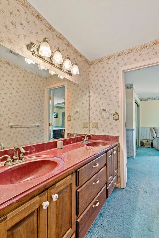 bathroom featuring vanity