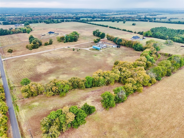 aerial view with a rural view