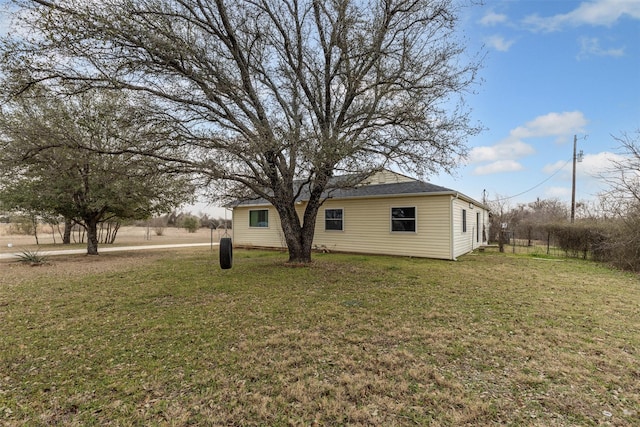 exterior space with a front yard