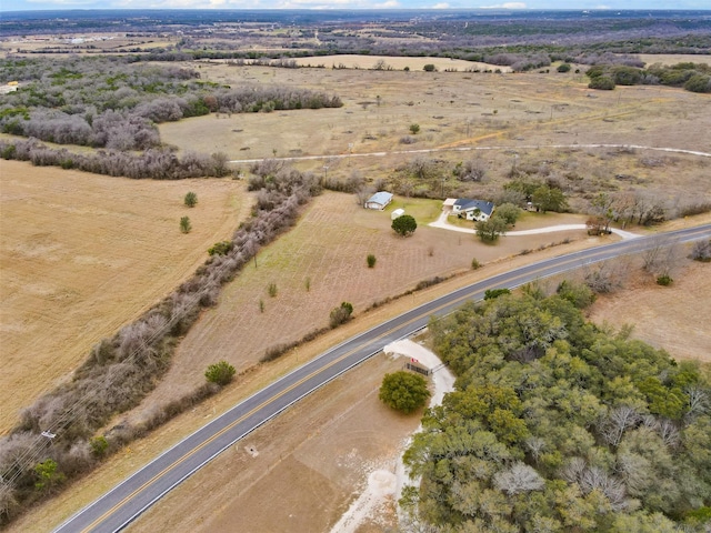 bird's eye view with a rural view