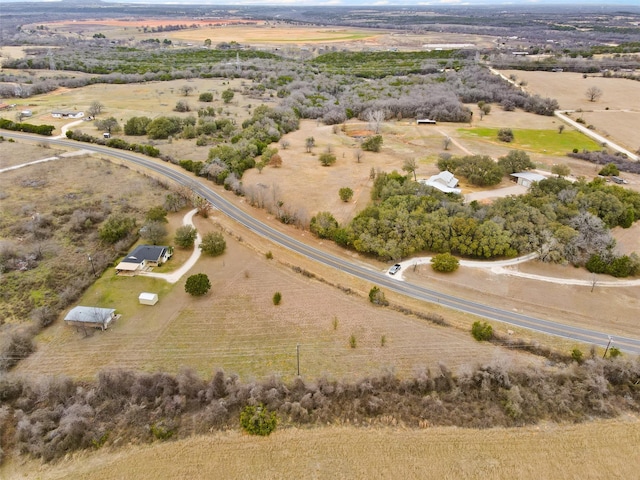 bird's eye view with a rural view