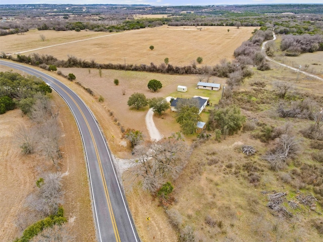 bird's eye view with a rural view