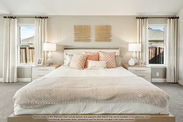 view of carpeted bedroom