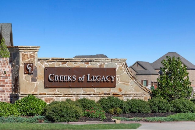 view of community sign