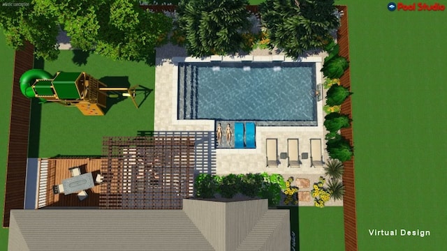 birds eye view of property