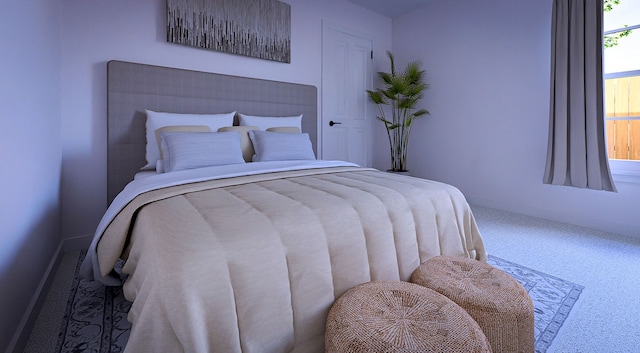 bedroom featuring carpet flooring