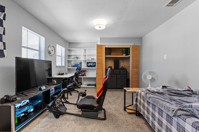 view of carpeted bedroom