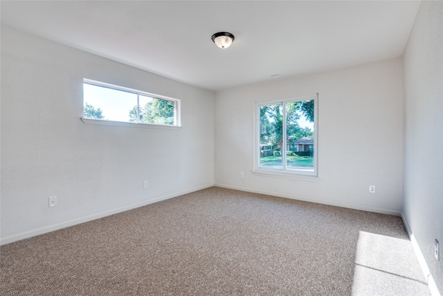 unfurnished room with carpet floors